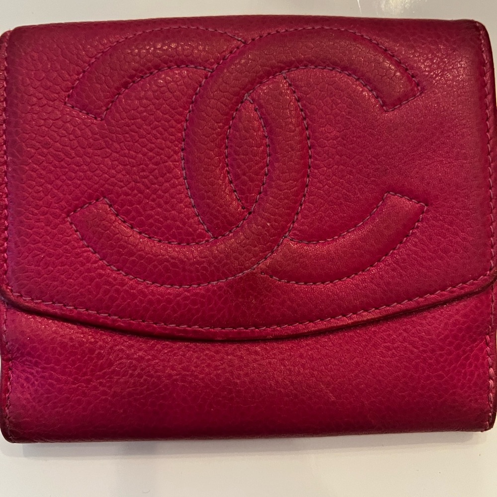 Vintage Authentic Hot Pink Chanel Wallet